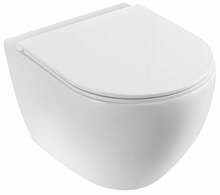 Seinapealne WC-pott Vento Hugge Rimless Tornado, kaanega, 360 x 490 mm