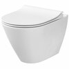 Seinale kinnitatav WC-pott Cersanit City Oval CleanOn K701-104, vaikselt sulguva kaanega