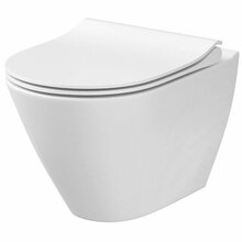 Seinale kinnitatav WC-pott Cersanit City Oval CleanOn K701-104, vaikselt sulguva kaanega