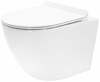 Seinale paigaldatav WC-pott Rea Carter N2 Rimless, kaanega, 370 x 490 mm
