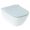 Seinale kinnitatav WC-pott Geberit Smyle Square Rimfree, kaanega, 540 x 355 x 375 mm