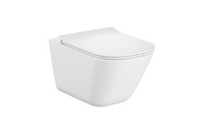 Seinale paigaldatav WC-pott Roca GAP Square Rimless, kaasas kaas, 340 x 540 mm