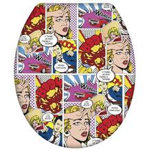 WC-kaane Wenko Pop Art 22797100, 45 x 37,5 cm, kirju/hõbedane