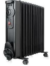 Õliradiaator Black & Decker BXRA1500E, 1500 W, must