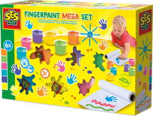 Värvikomplekt kätega maalimiseks SES Creative Fingerpaint Mega Set, S00393, 6 x 110 ml
