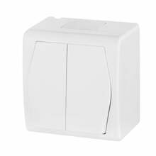 Lüliti Elektroplast Hermes2 1002-00, 2 klahvi, IP44, valge