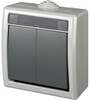Kahe klahviga lüliti Elektro-Plast Aquant 1202-10, IP55, hall