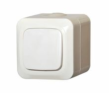 Pinnapealne lüliti Liregus Hermi PJ1.10-008, 1 klahv, IP44, valge
