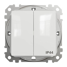 Lüliti Schneider Sedna Design, 2 klahviga, IP44, valge