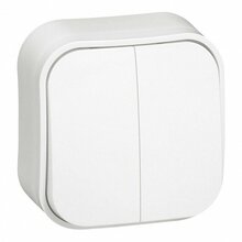 Pinnapealne lüliti Legrand Forix 782402, 2 klahvi, valge