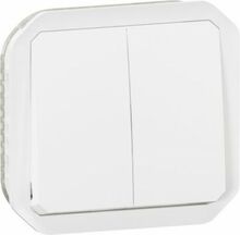 Valguse lüliti Legrand 069625L PLEXO, topelt, 10 AX - 250V AC, valge