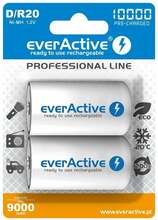 Laetav aku Everactive R20/D Ni-MH, 10000 mAh, 2 tk