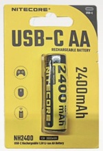 Laetav aku Nitecore NH2400 AA, 1.5V, 2400mAh, USB-C, 1 tk
