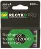 Laetavad patareid GP ReCyko Pro Professional AAA, 800 mAh, 4 tk