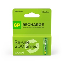 Laetav patarei GP Recharge AAA, 650 mAh, 4 tk