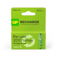 Laetavad patareid GP Recharge AAA, 800 mAh, 4 tk