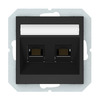 Arvutipesa Vilma QR1000 KLRJ45-26E2-02, 2 x RJ45, matt must
