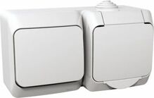 Pistikupesa ja lüliti plokk Schneider Cedar Plus WDE000500, valge