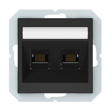 Arvutipesa Vilma QR1000 KLRJ45-26E2-02, 2 x RJ45, matt must