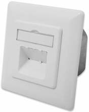 Võrgupistikupesa Assmann Digitus DN-9007-S-1, 2xRJ45, valge