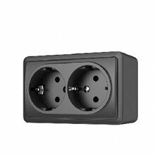 Topelt pistikupesa Vilma QR1000 RP16-021, matt must