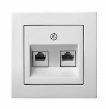 Arvutipesa Liregus Epsilon, 2 x RJ45, kat. 6, valge, raamita