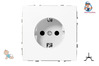 Pistikupesa LIREGUS MODERN, IKL16-214-01.M/WM, maandusega, valge matt