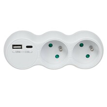 Topeltpistikupesa adapter Maclean MCE339, E tüüp