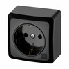Pistikupesa Elektro-Plast Berg 3737-09, maandusega, must