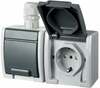 Topelt pistikupesa Elektro-Plast Aquant 1245-65, hall