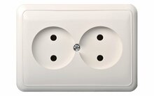Topeltpistikupesa Liregus DELTA ĮKL10-003, valge