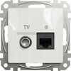 Arvuti ja TV pistikupesa Schneider Sedna Design SDD111469T, valge