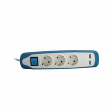 Pikendusjuhe Electraline 62154 Multisocket 3p+2xUSB, 2 m