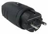 Pistik N&L 11257, kummist, must, 16A, 250V, IP44