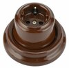 Pistikupesa Electraline retro, 1 koht, maandusega, pruun