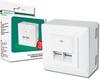 Modulaarne seinapesa Digitus DN-9006-N, 2xRJ45, Cat6, varjestatud, pinnapealne, valge