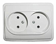 Topelt pistikupesa Vilma RP16-020 SL250, valge