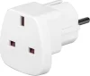 Toiteadapter Techly 942709, UK to EU, valge