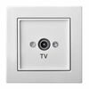 TV pistikupesa Liregus Epsilon, tagumine, raamita, valge