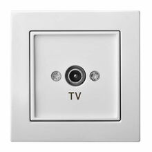 TV pistikupesa Liregus Epsilon, tagumine, raamita, valge