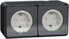 Topeltpistikupesa Schneider Electric Mureva MUR36029, IP55, antratsiit