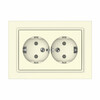 Topelt pistikupesa Vilma QR1000, RP16-021, maandusega, elevandiluu