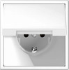 Pistikupesa Liregus Modern, IP44, matt valge
