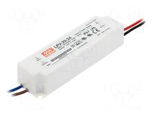 Impulss LED toiteplokk Mean Well LPV-20-24, 24V, 20W, 0.84A, IP67