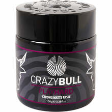 Juuksepasta CrazyBull Play Hard Strong Matte Paste, tugev fikseerimine, 100 g