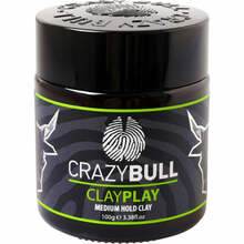 Juuksesavi CrazyBull Clay Play Medium Hold, 100 g