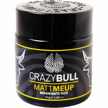 Juuksekujunduspasta CrazyBull Matt Meup Medium Matte Paste, 100 g