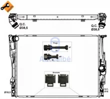 Radiaator, mootorijahutus NRF 53474