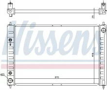 Radiaator, mootorijahutus Nissens 68743