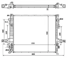 Radiaator, mootorijahutus NRF 58356